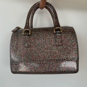 Furla Black Satchel Bag with Structured Design